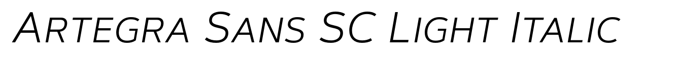 Artegra Sans SC Light Italic